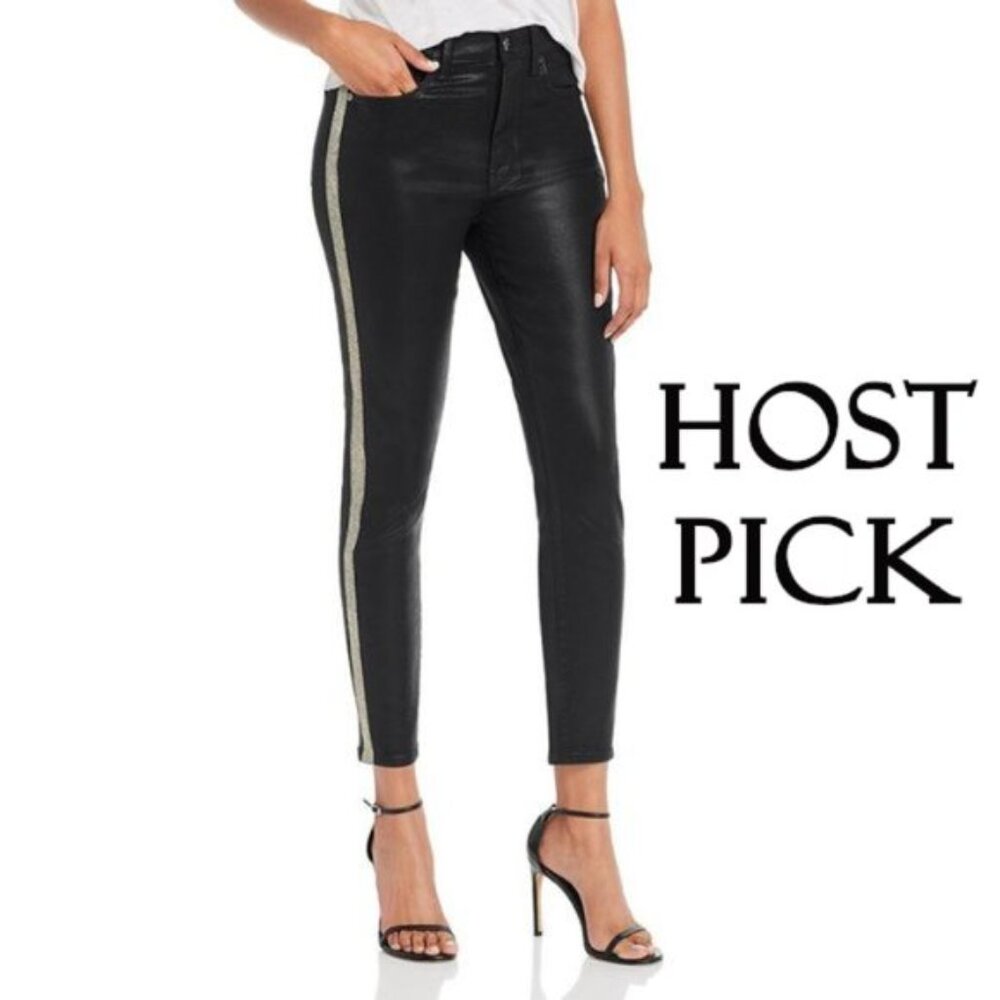 NWT 7 For All Mankind black stripe skinny jeans - Picture 2 of 13